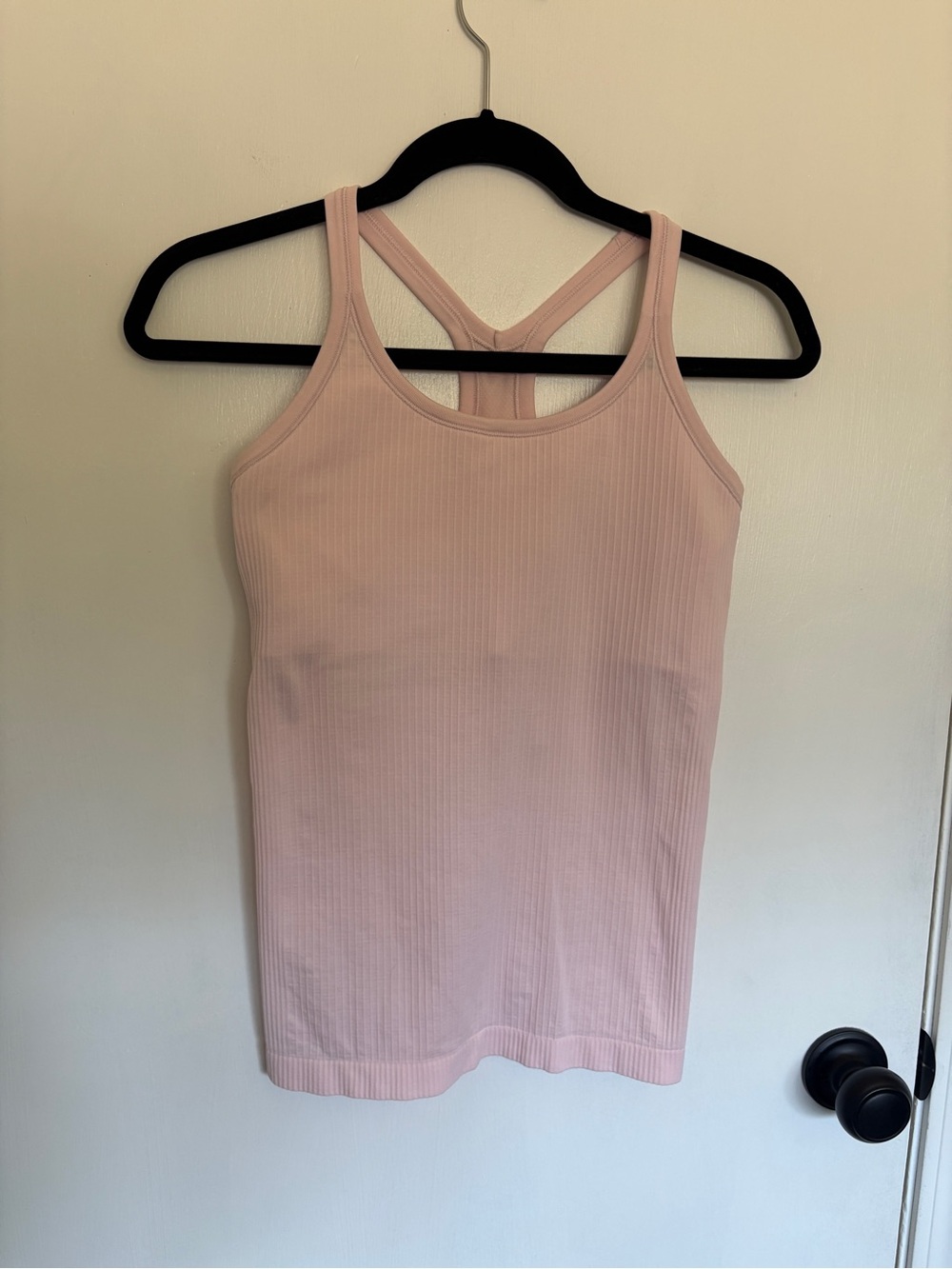lululemon athletica Light Pink Ribbed Racerback Tank